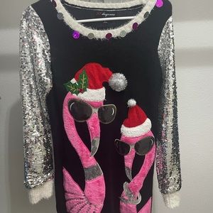 Flamingo christmas dress